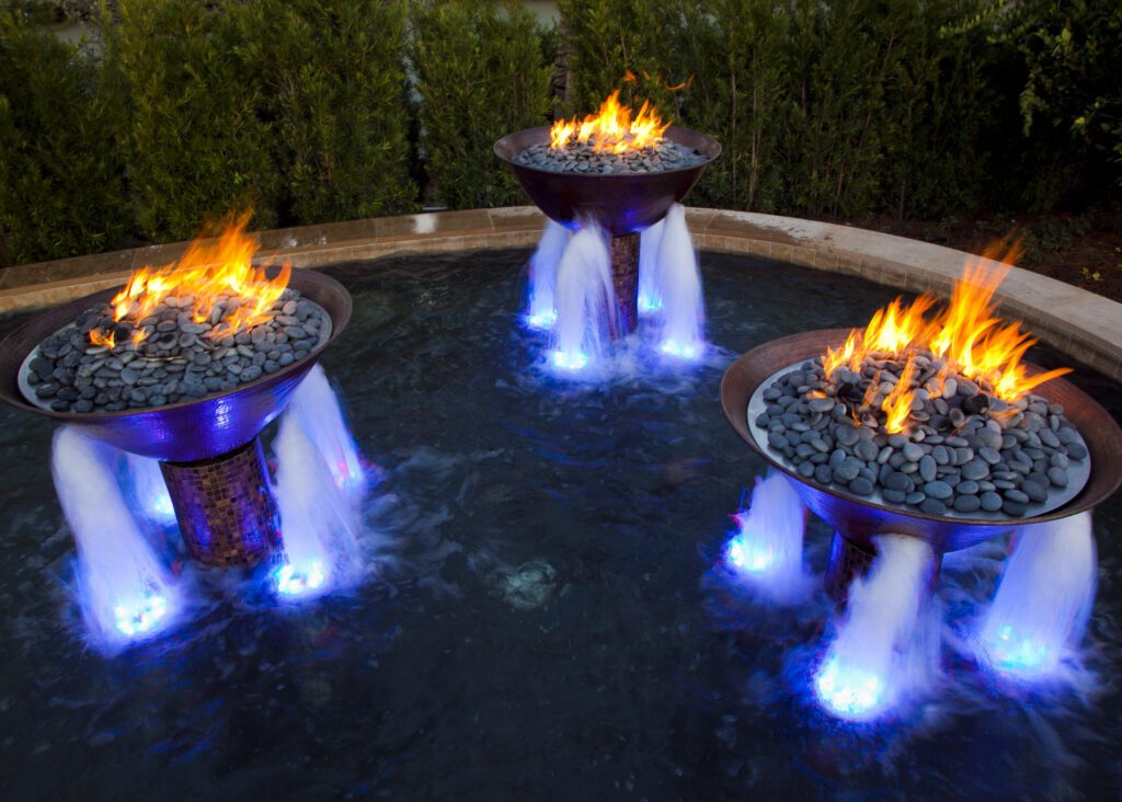 fire and water fountain