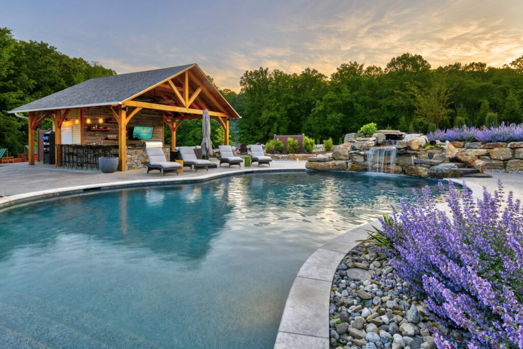 outdoor pool installation
